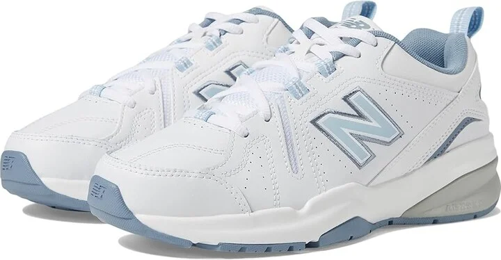 New Balance WX608v5 Women's Shoes White/Light Blue : 5 B - Medium, Textile/Synthetic