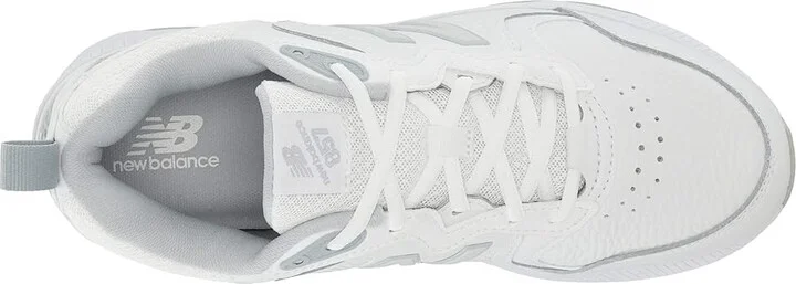 New Balance WX857v3 Women's Shoes White/Cyclone : 5 B - Medium, Leather - Image 2