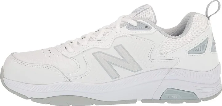 New Balance WX857v3 Women's Shoes White/Cyclone : 5 B - Medium, Leather - Image 4
