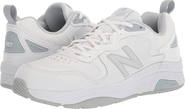 New Balance WX857v3 Women's Shoes White/Cyclone : 5 B - Medium, Leather