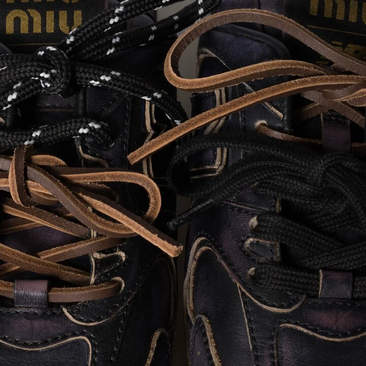 New Balance X Miu Miu 530 SL deco calf leather mules - Image 4