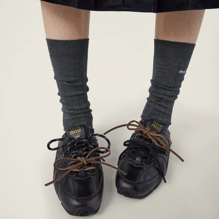 New Balance X Miu Miu 530 SL deco calf leather mules - Image 5
