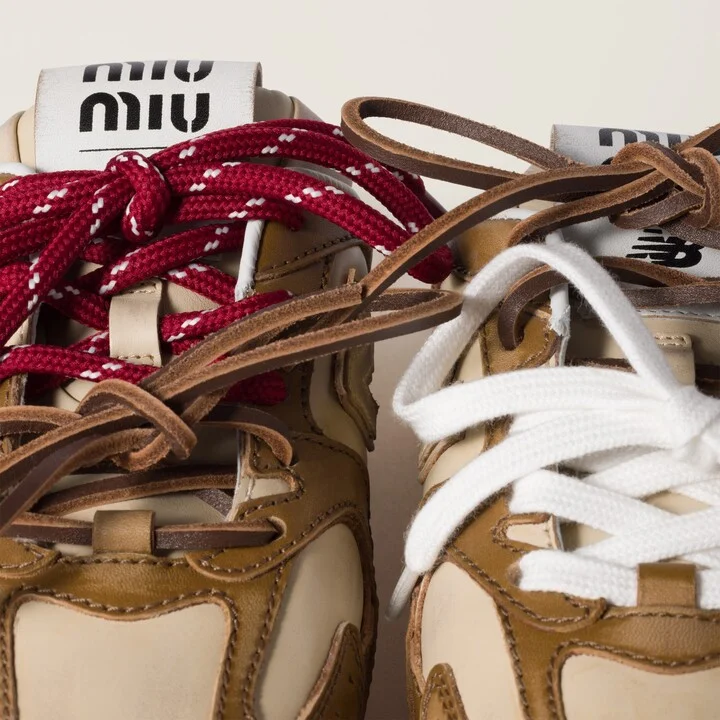 New Balance X Miu Miu 530 SL deco calf leather mules - Image 4
