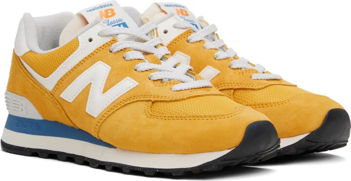 New Balance Yellow 574 Sneakers - Image 4
