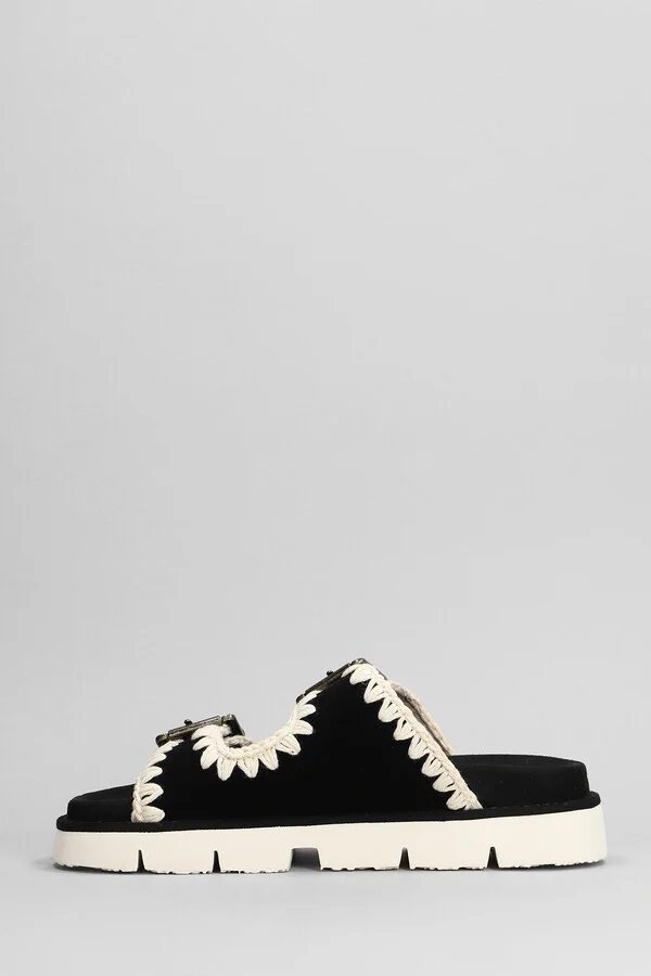 New Bio Slipper-mule In Black Suede - Image 3