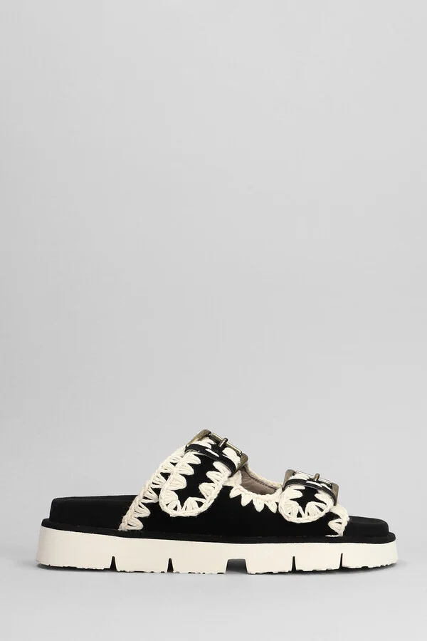 New Bio Slipper-mule In Black Suede
