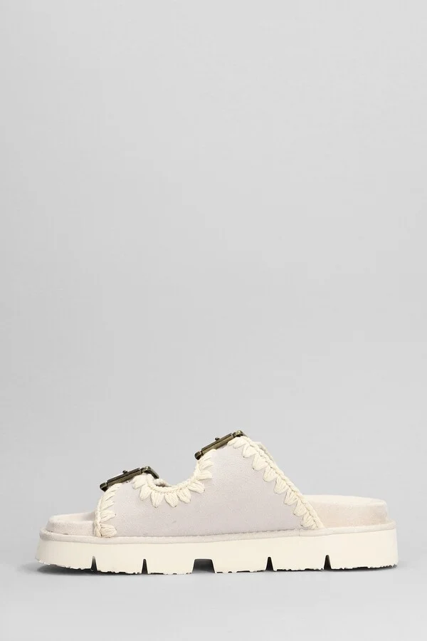 New Bio Slipper-mule In Grey Suede - Image 3