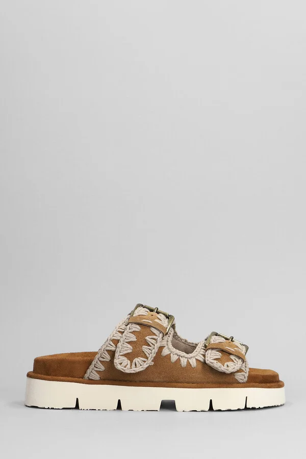 New Bio Slipper-mule In Leather Color Suede
