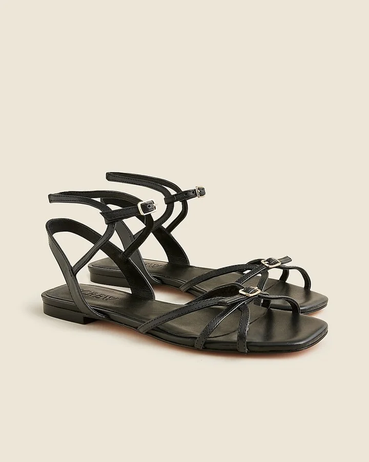 New Capri buckle sandals in leather