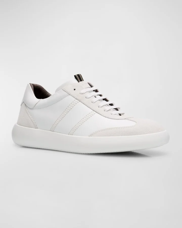 New Cassette Mixed Leather Sneakers - Image 2