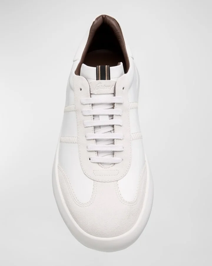 New Cassette Mixed Leather Sneakers - Image 4