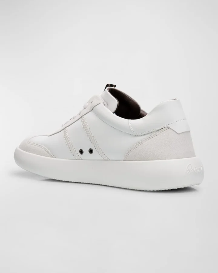 New Cassette Mixed Leather Sneakers - Image 6