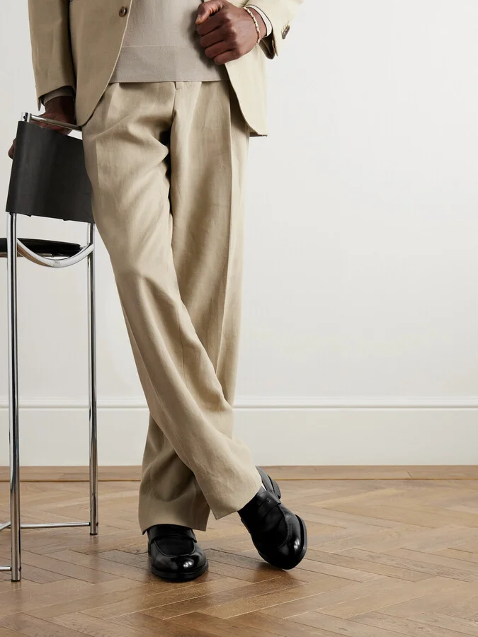 New Classic Flex Glossed-Leather Penny Loafers - Image 2