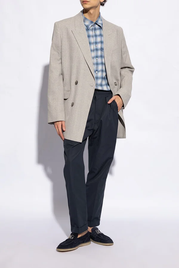 ‘New Florio’ Suede Loafers, , Navy - Blue - Image 2