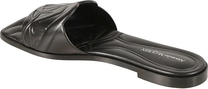New Gloss Logo Embossed Flat Sandals - Image 3