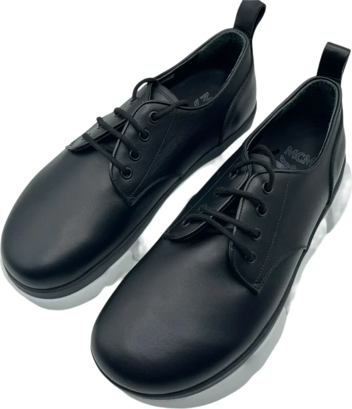 New MCM Men's Black Leather Platform Sneaker MEX9ARA72BK (EU 43 / US 10) - Image 3