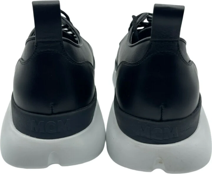 New MCM Men's Black Leather Platform Sneaker MEX9ARA72BK (EU 43 / US 10) - Image 4