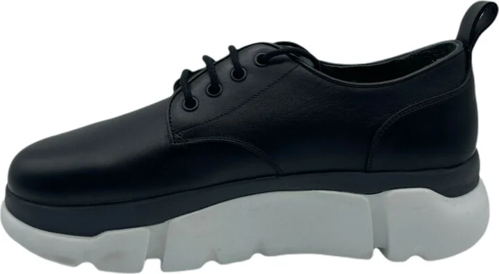New MCM Men's Black Leather Platform Sneaker MEX9ARA72BK (EU 43 / US 10) - Image 6