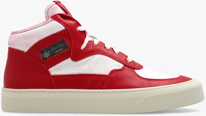 New Men's High Top Sneakers Shoes In Red