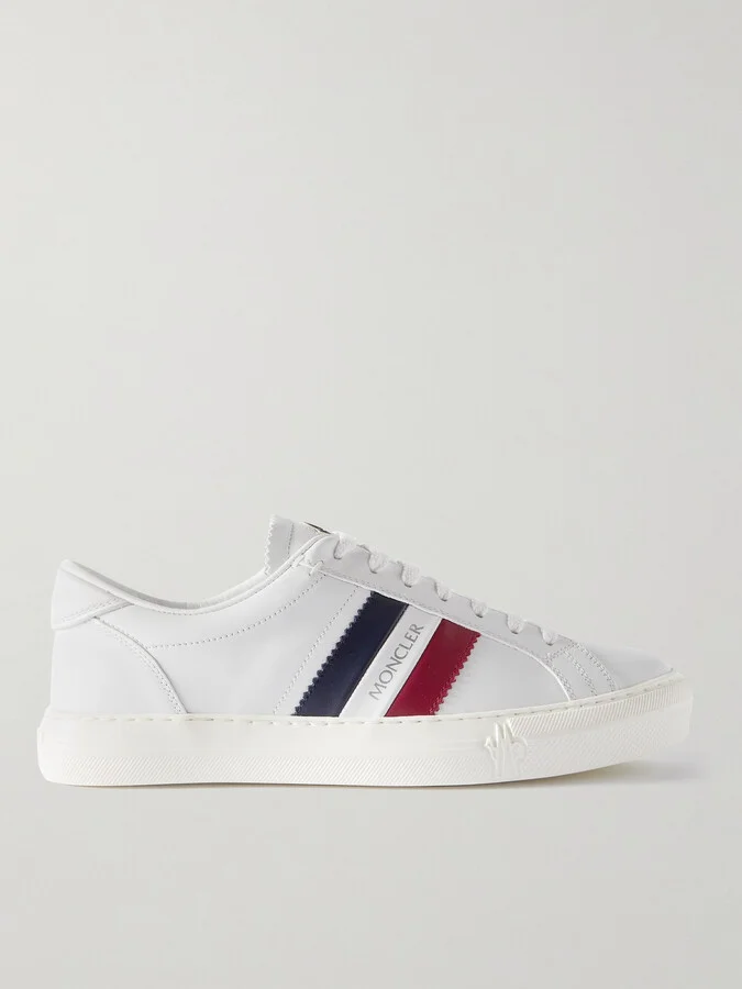 New Monaco Striped Leather Sneakers