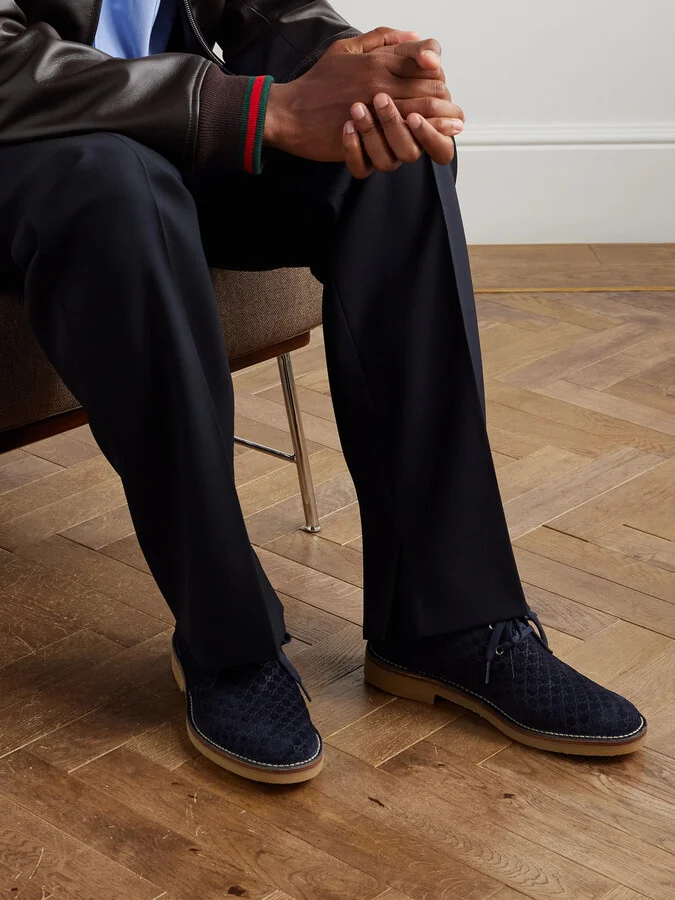 New Moreau Logo-Debossed Suede Desert Boots - Image 2