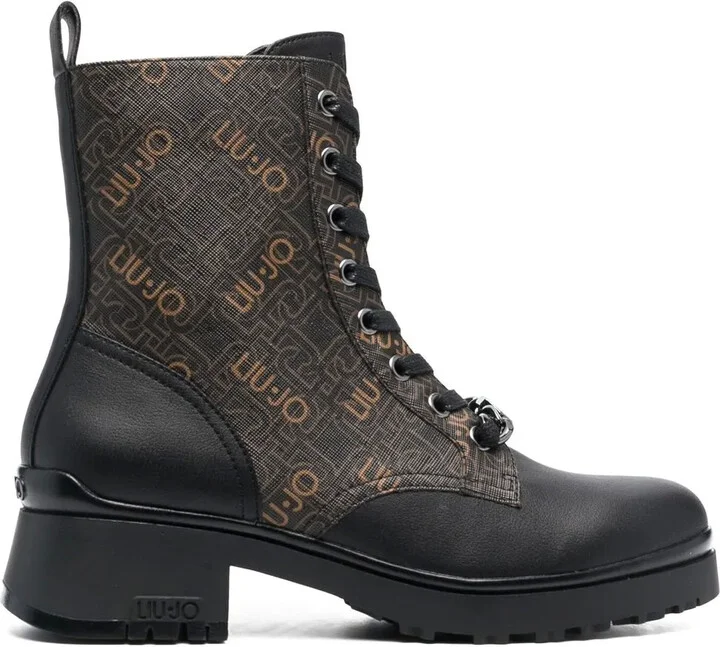 New Nancy monogram-print boots