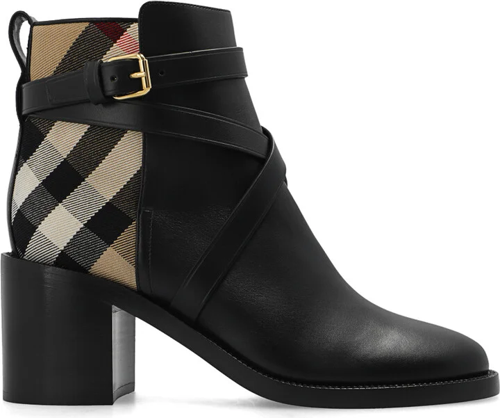 ‘New Pryle’ Heeled Ankle Boots, , - Black