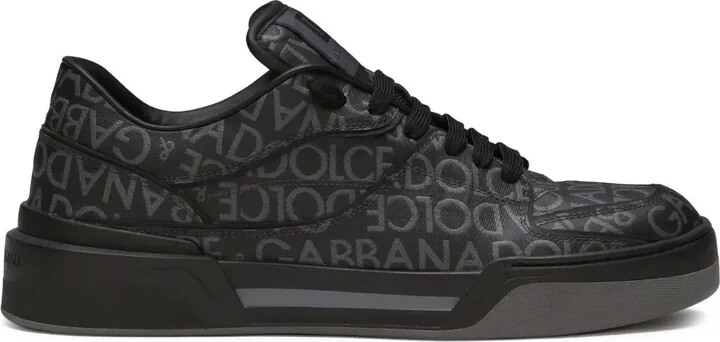 New Roma coated-jacquard sneakers