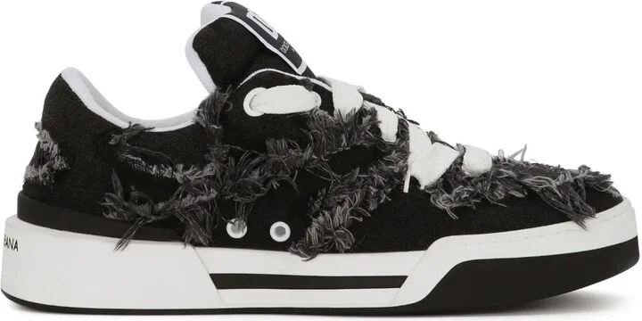 New Roma fray-trim sneakers