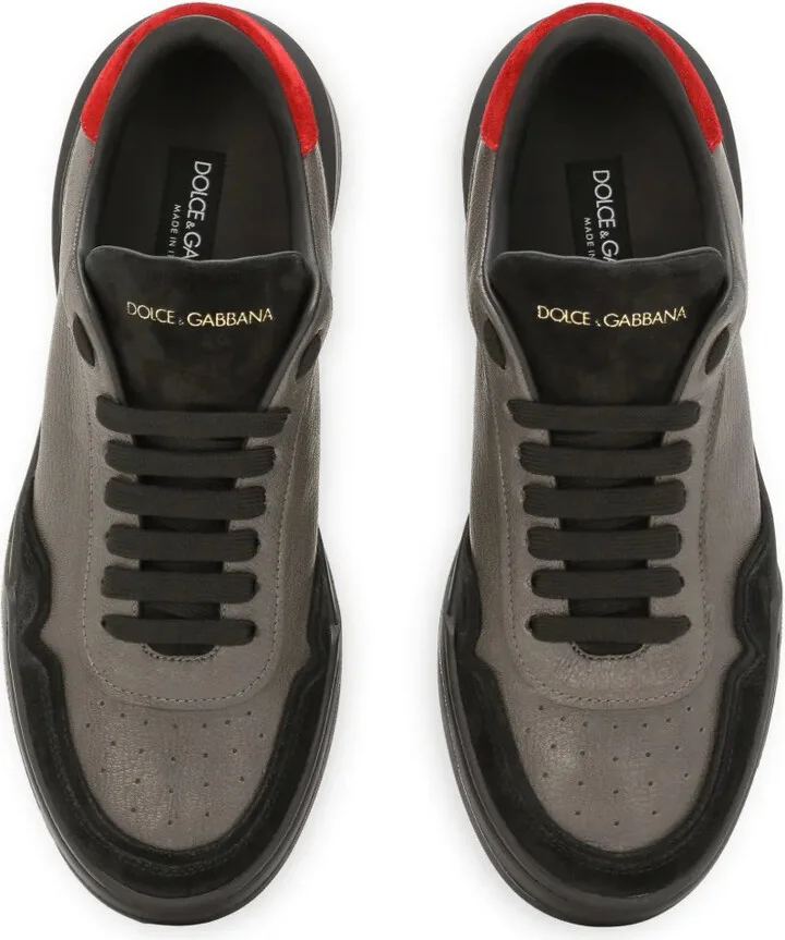 New Roma panelled leather sneakers - Image 4