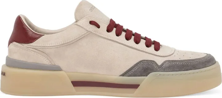 New Roma panelled suede sneakers