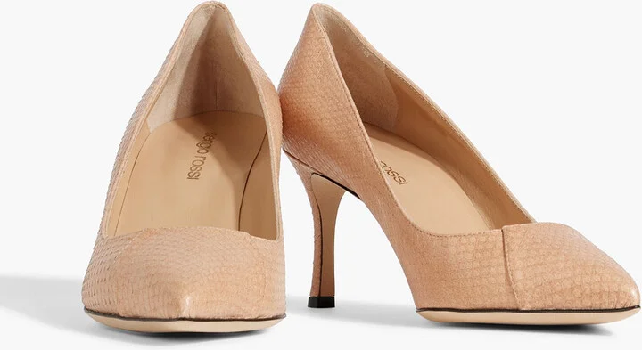 New Secret 75 snake-effect leather pumps - Image 2