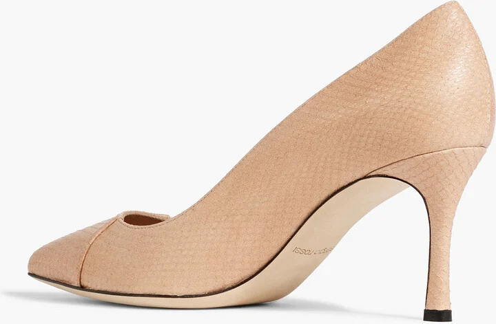 New Secret 75 snake-effect leather pumps - Image 3