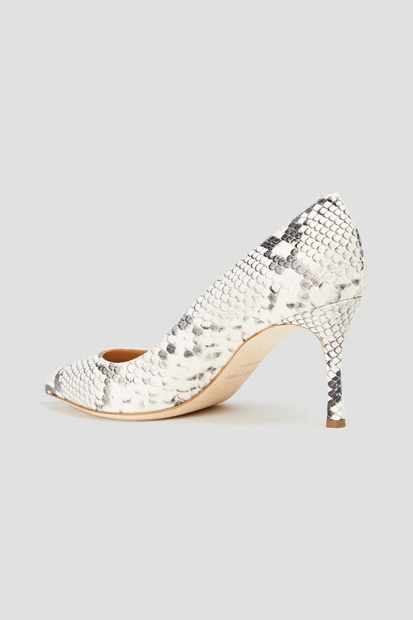 New Secret snake-effect leather pumps - Image 3