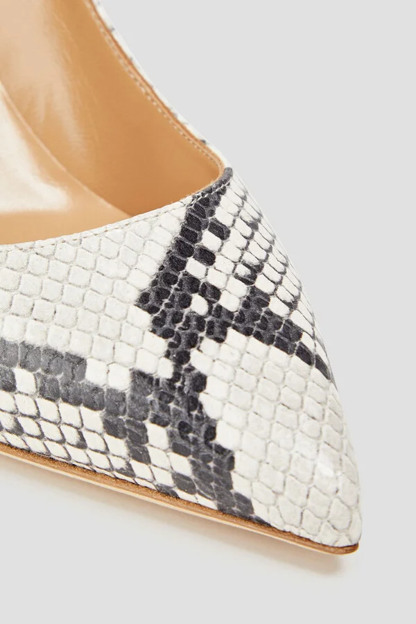 New Secret snake-effect leather pumps - Image 4
