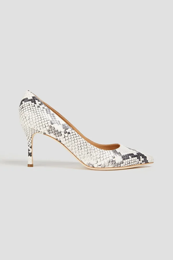 New Secret snake-effect leather pumps