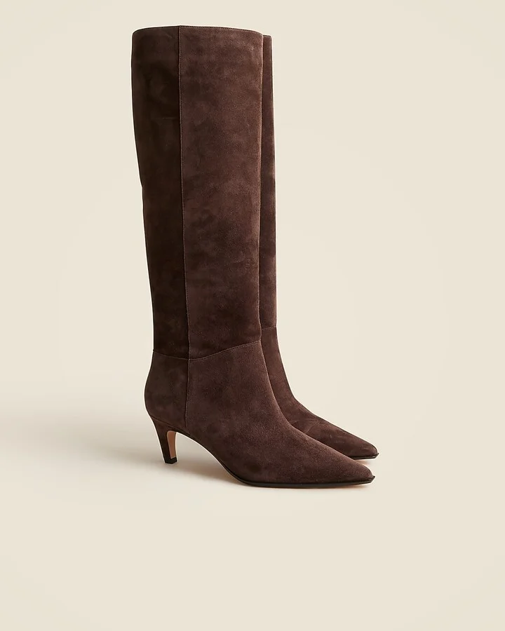 New Stevie knee-high pull-on boots in suede - Image 2