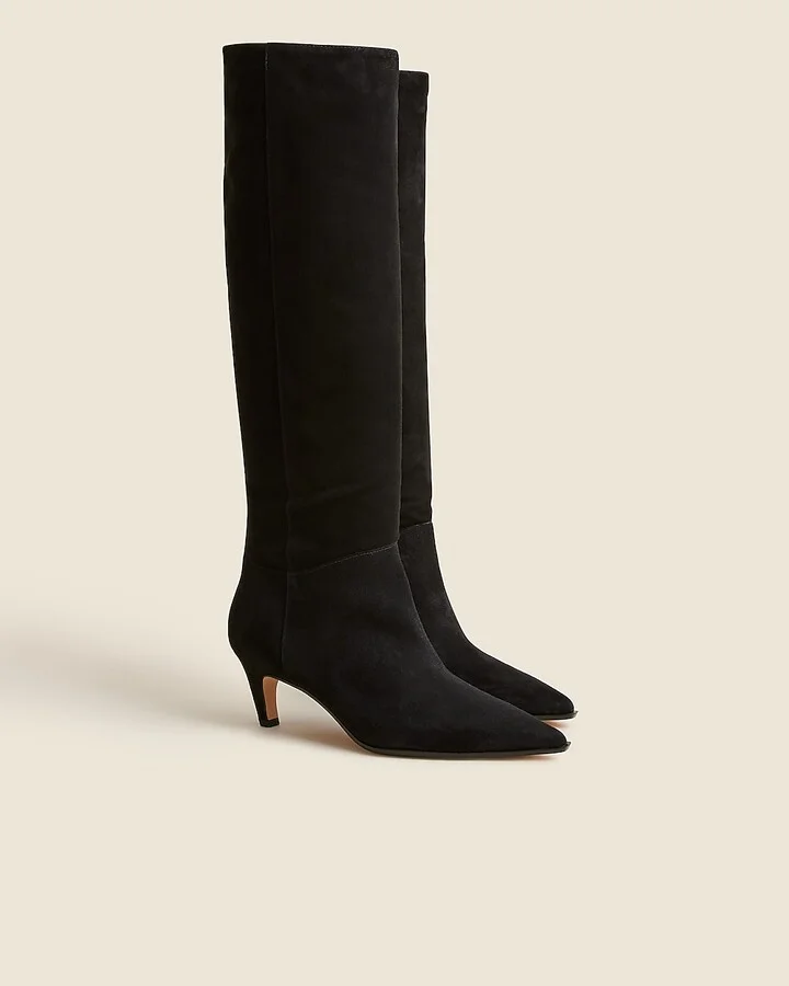 New Stevie knee-high pull-on boots in suede