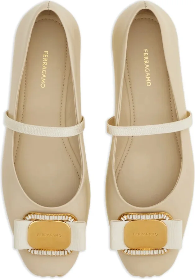 New Vara buckle-detail ballet flats - Image 3