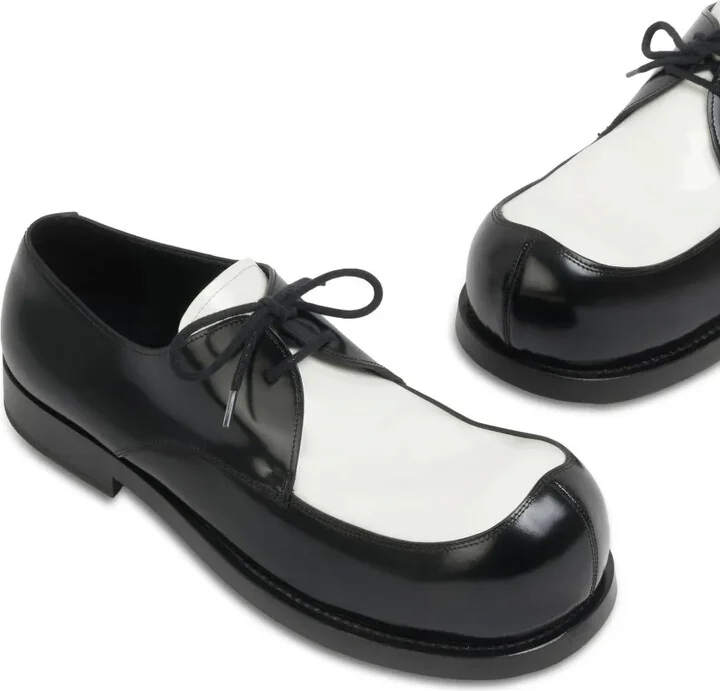 New Wave contrast-panel lace-up loafers - Image 4