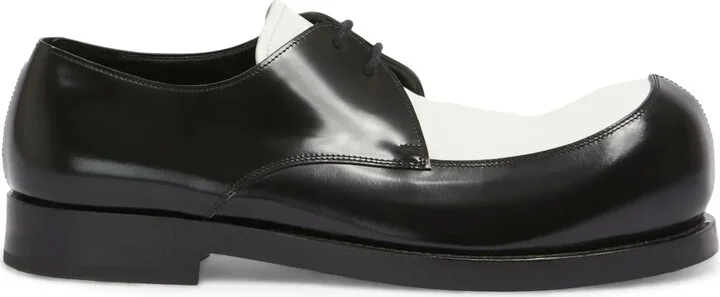 New Wave contrast-panel lace-up loafers