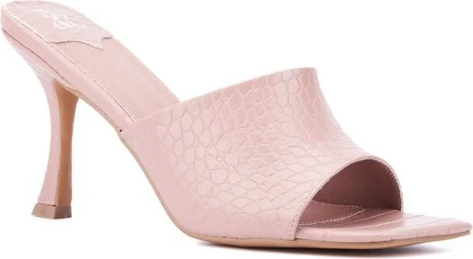 New York & Company Delara Women's Thong Heel Sandal - , NUDE