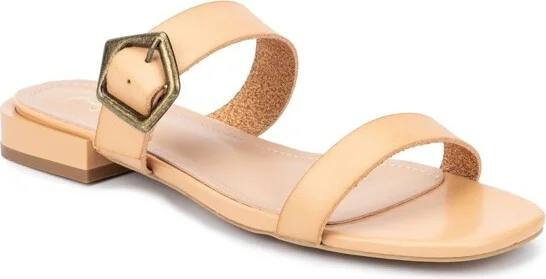 New York & Company Helga Women's Big Buckle Sandal - , NUDE