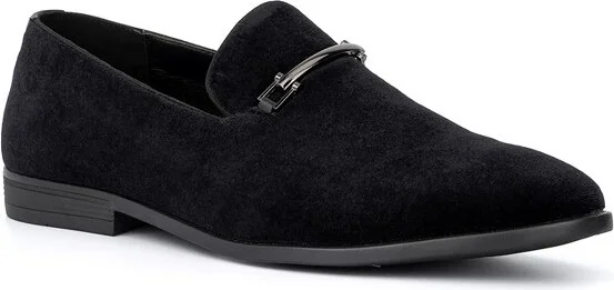 New York & Company Men's Ross Loafer Dress Shoe -10.5, BLACK