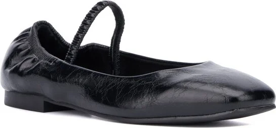 New York & Company Paris Elastic Back Flat - , BLACK