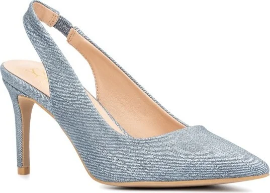 New York & Company Steph Women's Slingback Pumps - , BLUE