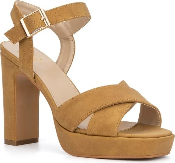 New York & Company Women's Adalia Block Heels - , BLUE