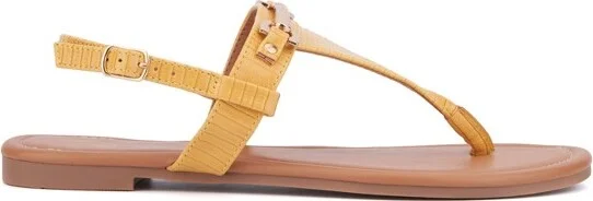 New York & Company Women's Angelica Flat Sandal - WHITE LIZARD, - Image 2