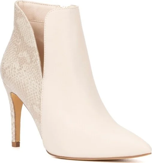 New York & Company Women's Emani Bootie - 8.5, NUDE/NUDE
