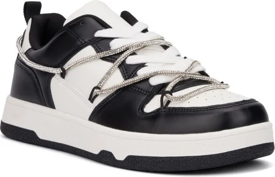 New York & Company Women's Fable Low Top Sneakers - , BLACK